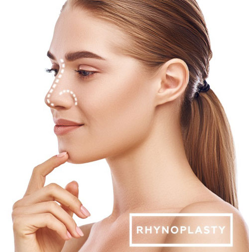 rhinoplasty, ,nose,surgery.,side,view,of,attractive,young,woman